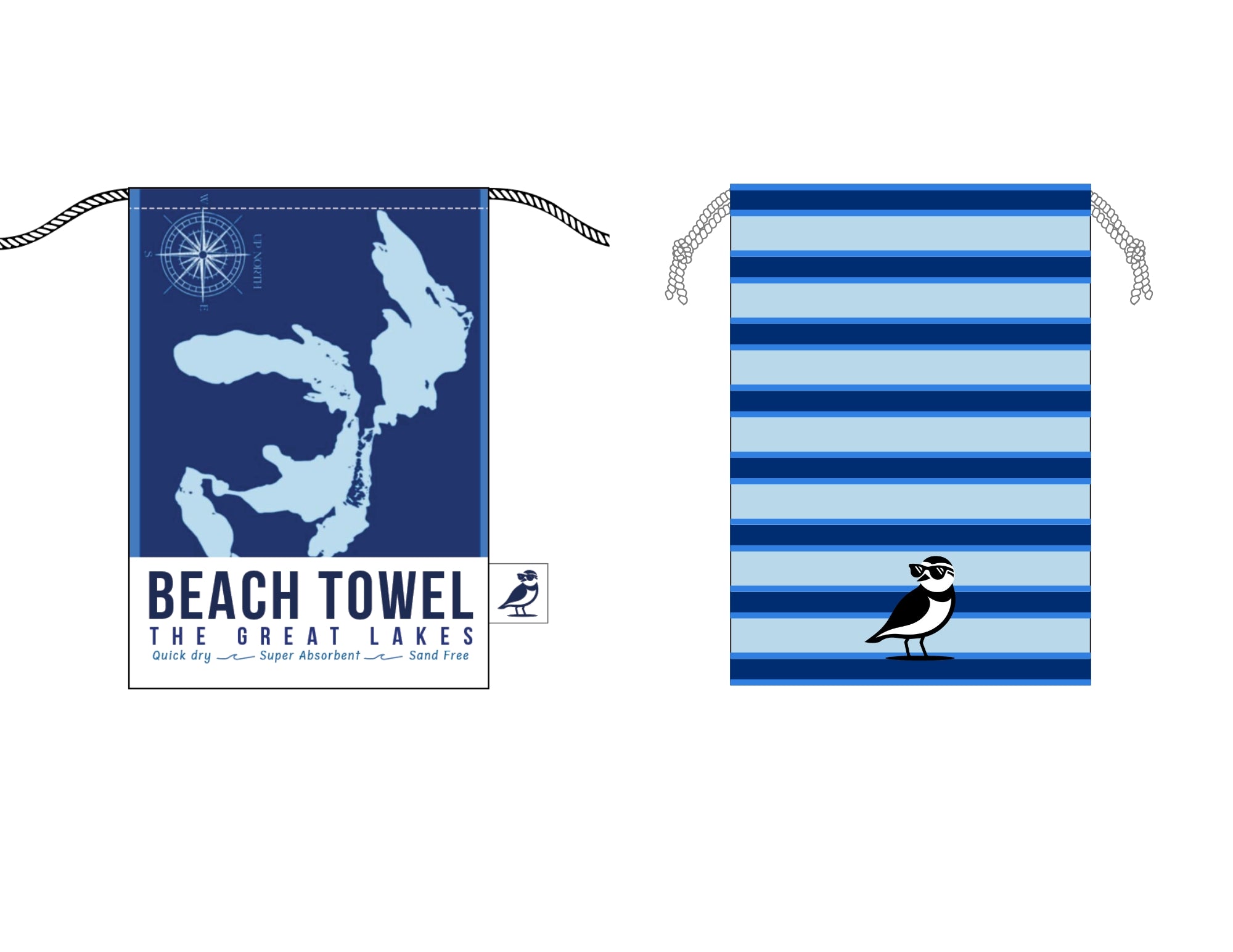 Great Lakes Beach and Picnic Towel X-Long