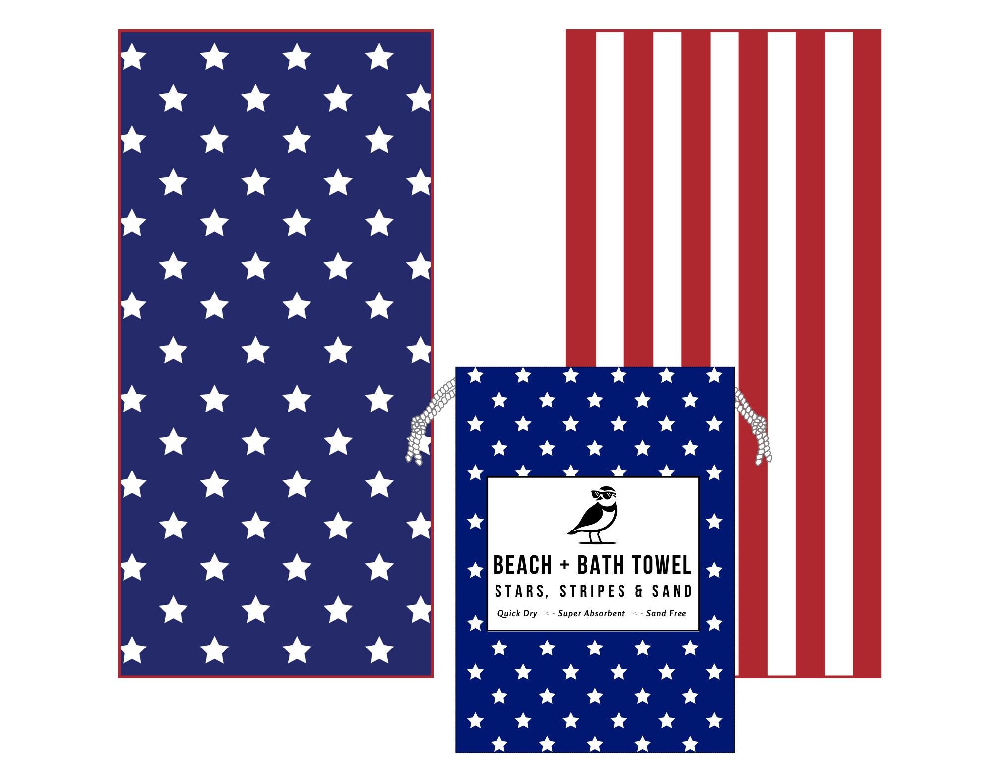 Stars + Stripes Beach and Home Towel X-Long