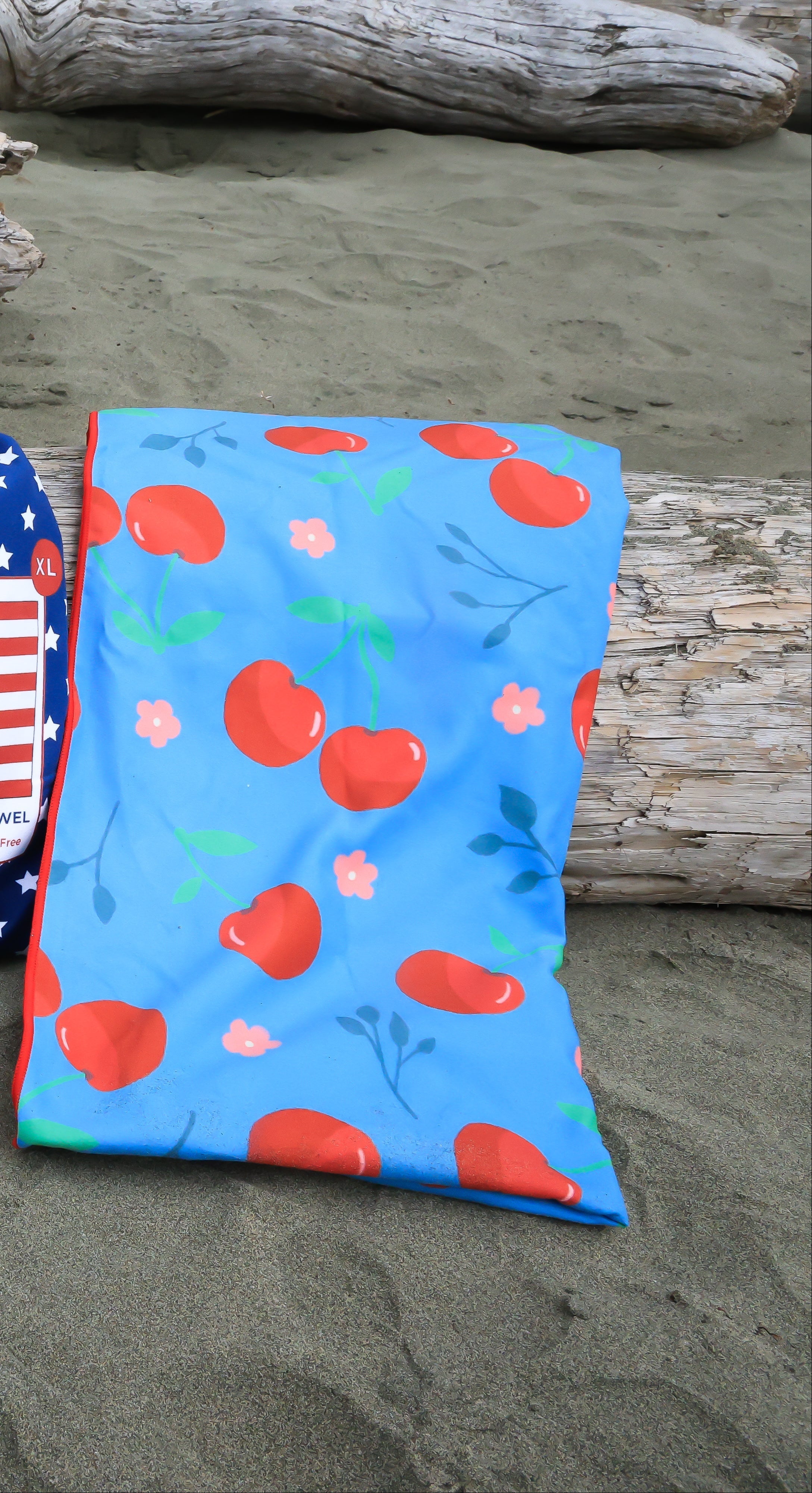Cherry Beach and Home Towel Blue X-Long