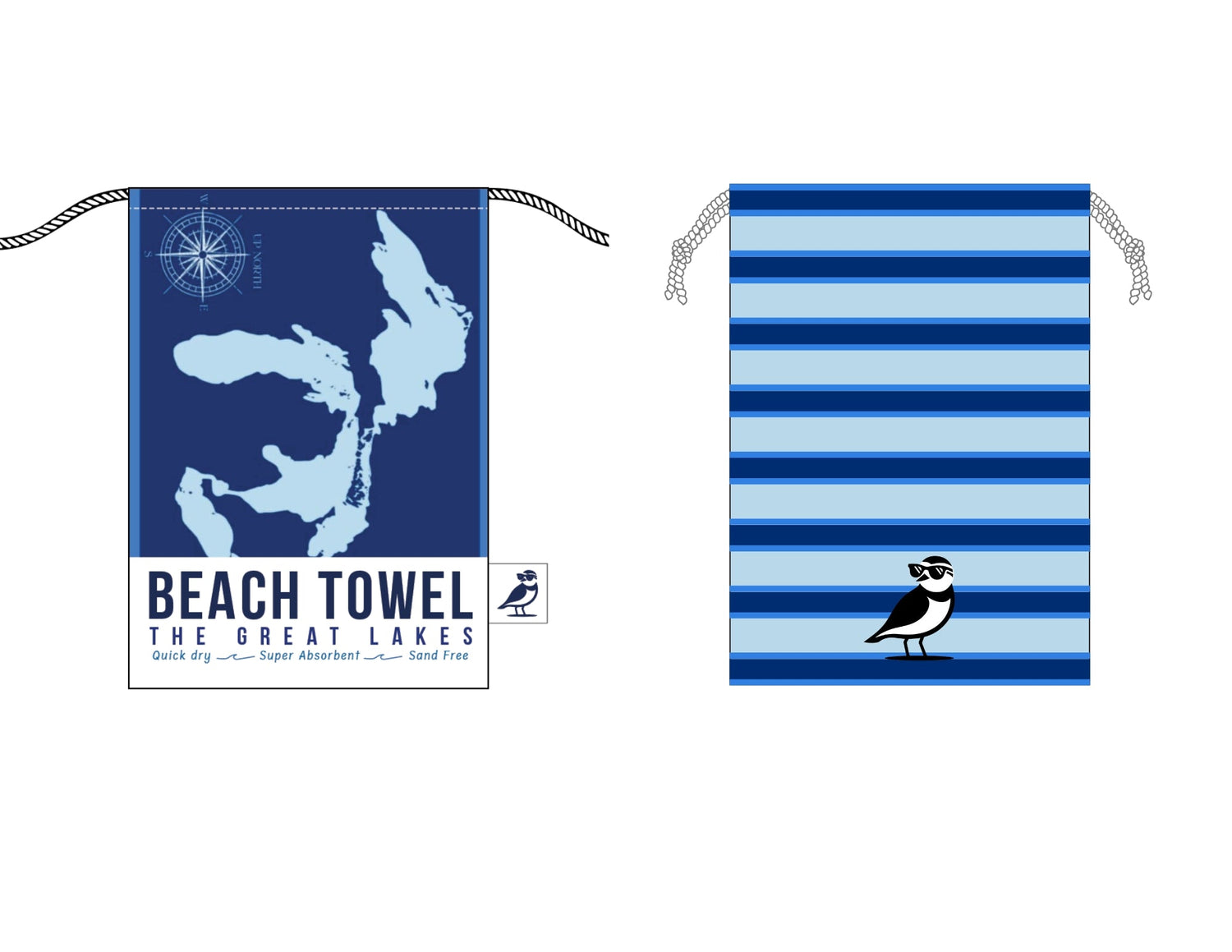 Great Lakes Beach and Picnic Towel X-Long