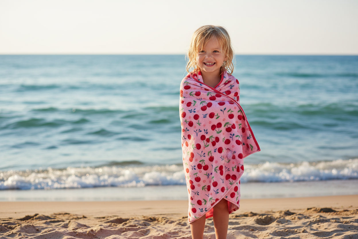Cherry Beach and Home Towel Pink  X-Long