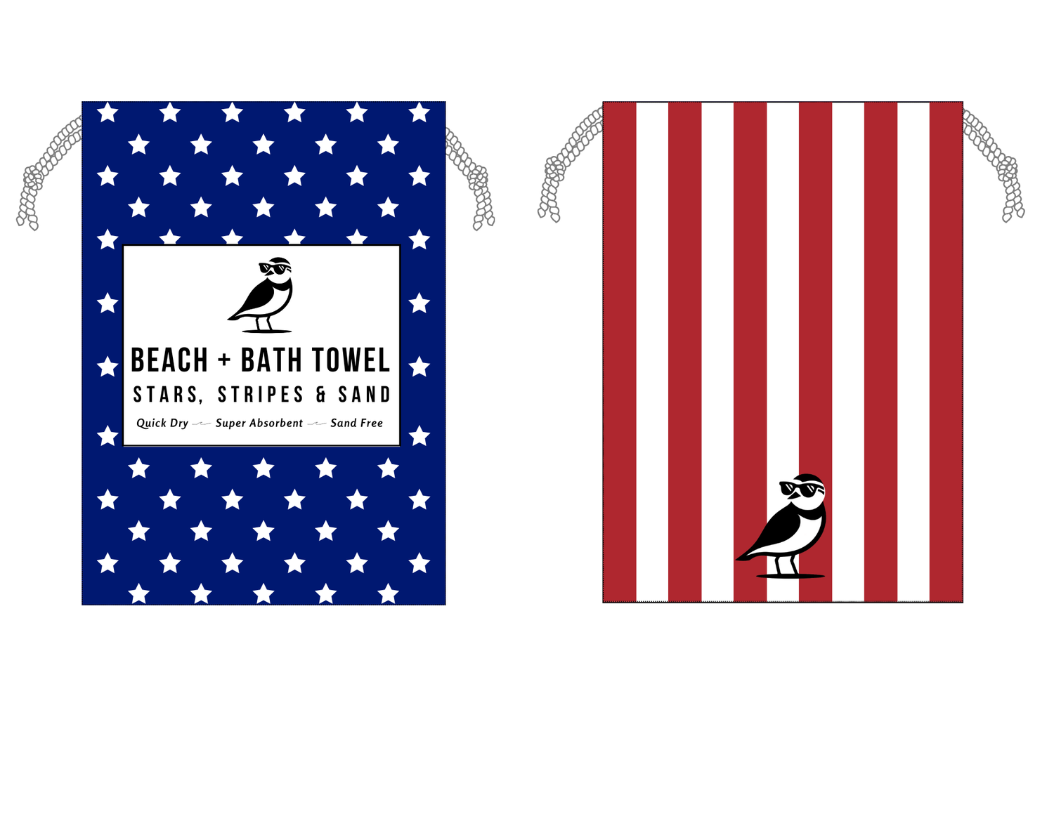 Stars + Stripes Beach and Home Towel X-Long