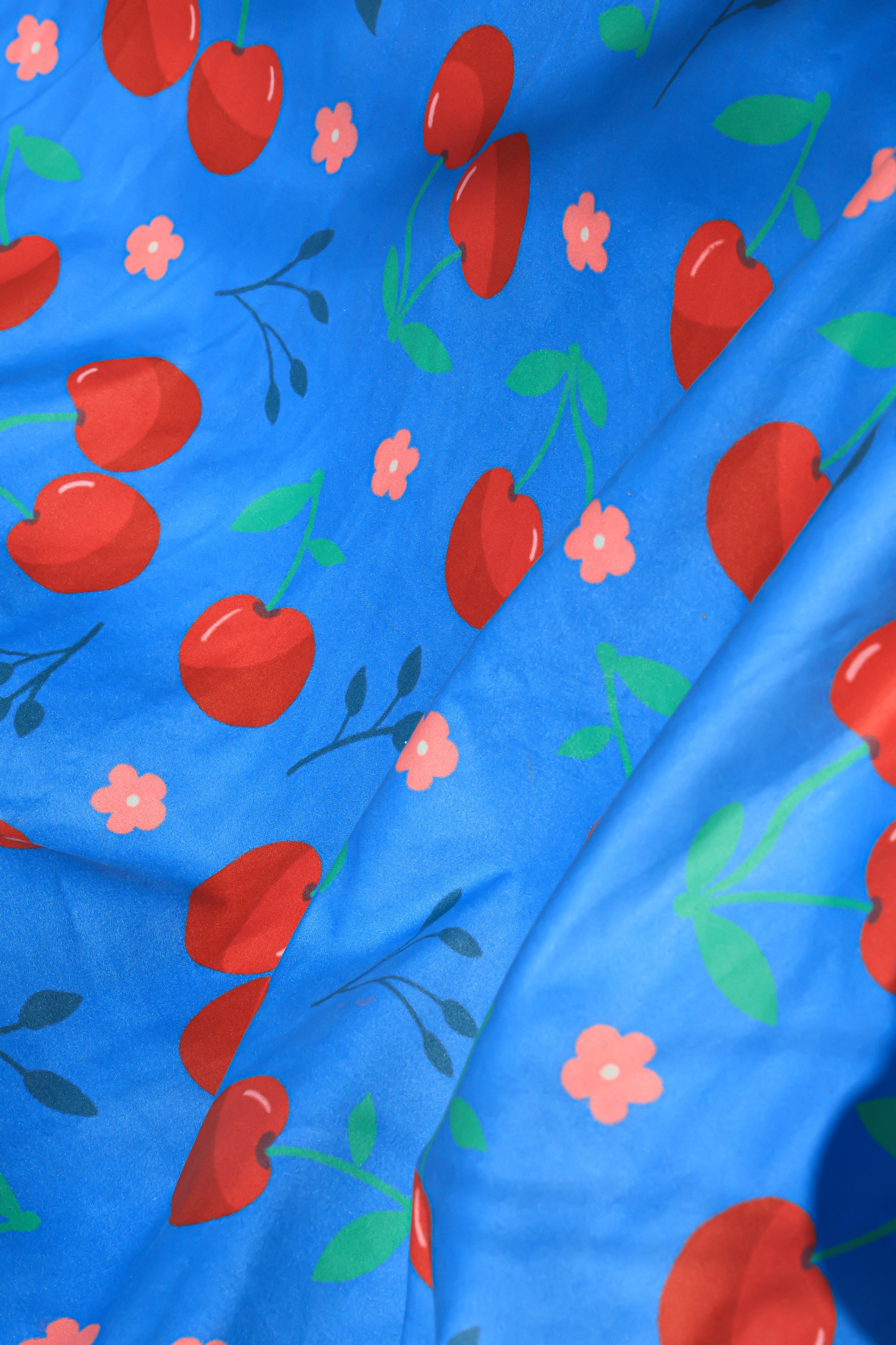 Cherry Beach and Home Towel Blue  X-Long