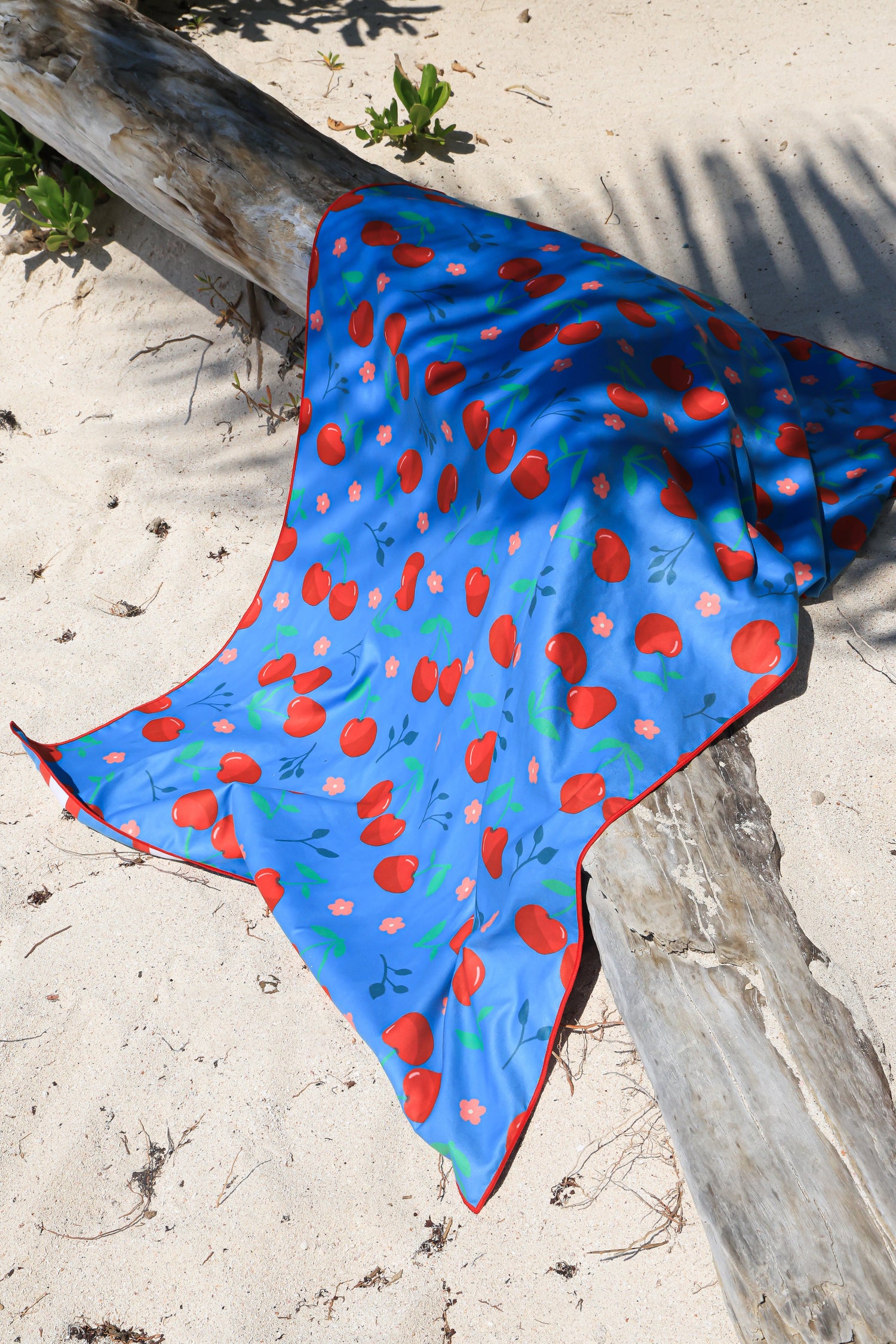 Cherry Beach and Home Towel Blue  X-Long