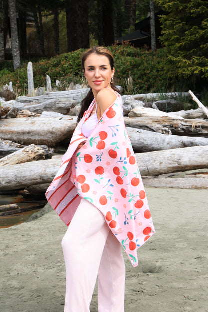 Cherry Beach and Home Towel Pink  X-Long