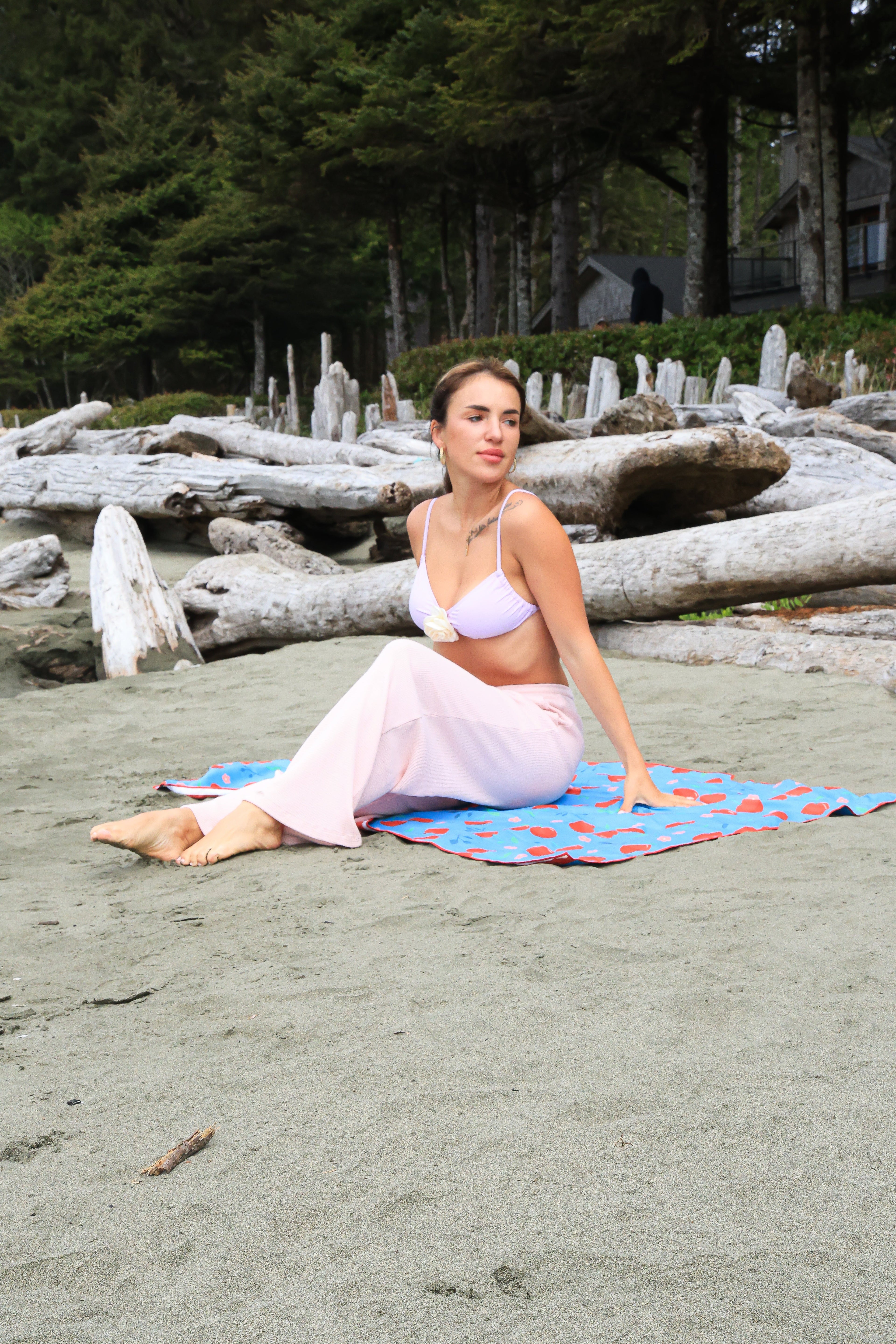 Cherry Beach and Home Towel Blue  X-Long