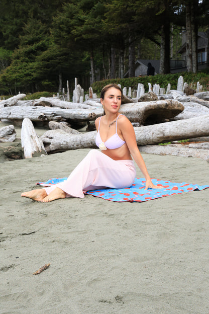 Cherry Beach and Home Towel Blue  X-Long